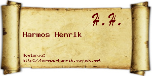 Harmos Henrik névjegykártya